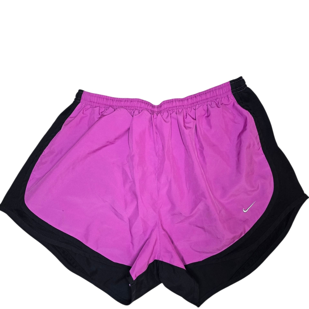 Nike Dri-Fit Women's Pink/Black 2 Toned Lined Athletic Running Shorts Size L